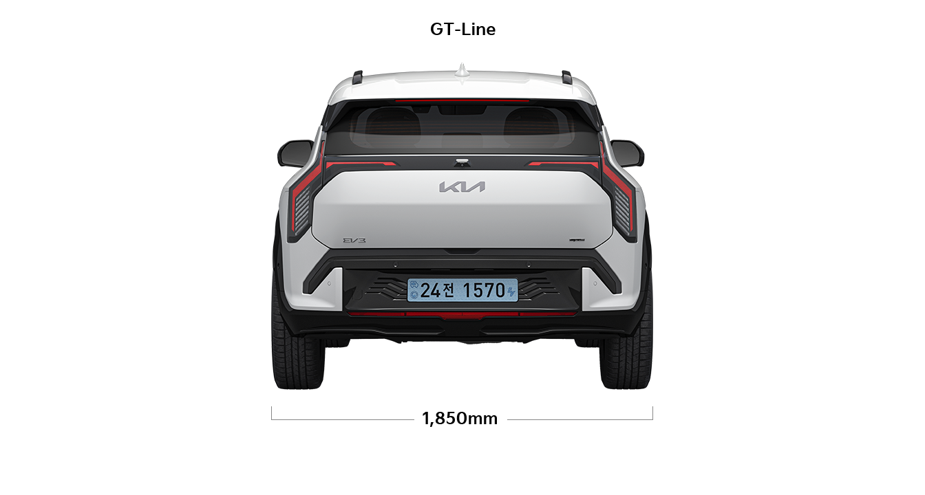 EV3 GT-line 제원 후면 : 전폭 1,850mm